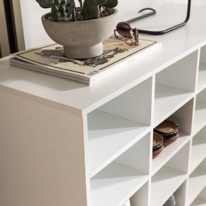 Dulap pentru incaltaminte XL, HC Home & Living, 20 compartimente, 92 x 33 x 99 cm, alb - Img 3
