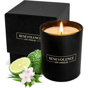 Lumanare Benevolence LA, parfum Bergamot & Iasomie, ardere 45h, recipient negru - Img 4