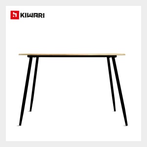 Masa Kiwari® Brik, MDF si Metal, Stil Contemporan, 110×70×75 cm, Lemn Natural & Negru - Img 8