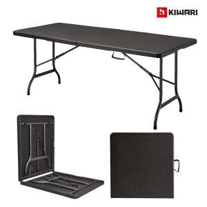 Masa plianta Kiwari® Event, metalica, 180x75x72 cm, sistem pliere rapida, Negru - Img 3