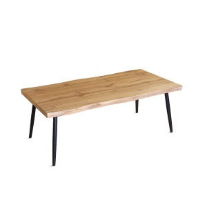 Masuta de cafea Kiwari® Daro, MDF si Metal, 120×60×45 cm, Design Industrial Modern, Stejar & Negru