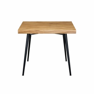 Masuta de cafea Kiwari® Daro, MDF si Metal, 60×60×55 cm, Design Industrial Modern, Stejar & Negru - Img 8