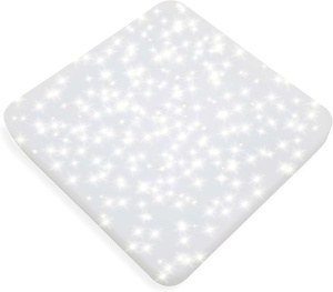 Plafoniera cu LED, Starry Sky, 24 W 2000 lm, Alb Cald, Cu efect de sclipici, 275 x 275 x 60 mm