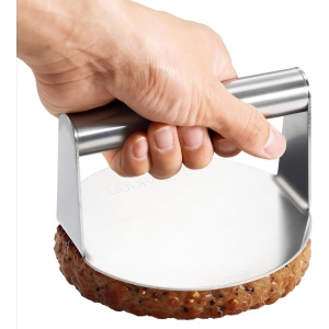 Presa pentru burgeri Gourmeo, otel inoxidabil, 14x7.5cm, argintie