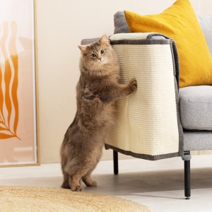 Protectie canapea pentru pisici Navaris, 70x50 cm, sisal/lin, latura dreapta, 56507.22 - Img 6