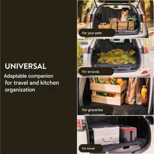 Protectie portbagaj auto Pretex, universala, impermeabila si antiderapanta, pentru transport bagaje sau caini, 156 x 103 cm, protectii laterale 70 x 35 cm, Negru - Img 6