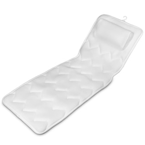 Saltea baie Navaris, 125x42 cm, 13 ventuze antiderapante, alb