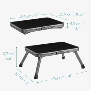 Scaun pliabil Navaris, metal, capacitate 140 kg, platforma antiderapanta, 54101.22 - Img 3