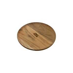 Set 2 Farfurii de servire hamburger, din lemn natural de Acacia, Bonfesto®, 25 x 25 x 1.5 cm - Img 2