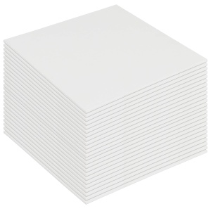 Set 24 panze pentru pictura Kurtzy, 20x20cm, bumbac, 3mm, alb - Img 2