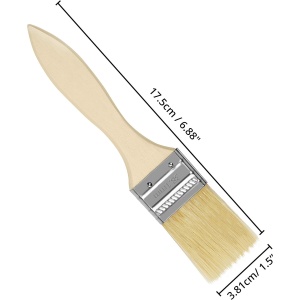 Set 25 de pensule Kurtzy, 38.1 mm, pensule profesionale pentru vopsit si lacuit, maner din lemn, Maro - Img 7