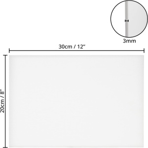 Set 28 panze pentru pictura Kurtzy, 20x30 cm, din bumbac, 3 mm grosime, pentru vopsele acrilice si uleioase, Alb - Img 7