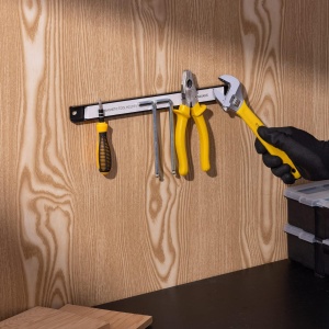 Set 4 suporti magnetici pentru scule Navaris, 30.5 cm, pentru garaj, argintiu - Img 7