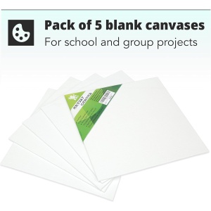 Set 5 panze pictura H&S, 20x20cm, bumbac 100%, rama lemn pin - Img 6