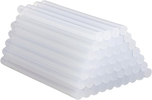 Set 50 batoane de lipit H&S, din rasina, 0.7 x 10 cm, sudura maselor plastice si realizarea de decoratiuni, pentru bricolaj, reparatii, montaj, fixare rapida, ideal pentru pistol de lipit, Transparent