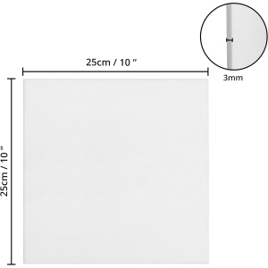 Set 7 panze pentru pictura KURTZY, 25x25cm, din bumbac, 3mm grosime, Alb - Img 4