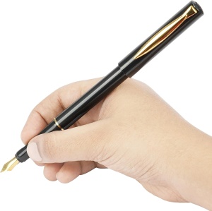 Set caligrafie Kurtzy 14 piese, stilou cu 6 penite inox, 6 cartuse cerneala albastra si adaptor cerneala, cutie cadou - Img 4