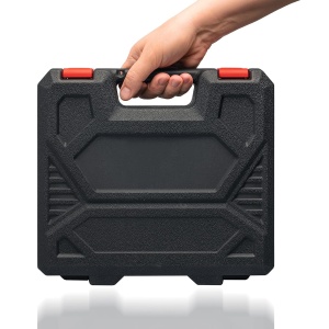 Set cleste sertizare Wirefy, 11 piese, mecanism clichet, 9 matrite interschimbabile, cleste dezizolare si taiere, pentru papuci si conectori electrici 0.14-25 mm², geanta pentru transport, Negru/Portocaliu - Img 7