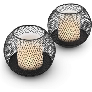 Set de 2 lampi solare cu LED-uri pentru exterior, Navaris