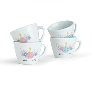 Set de ceai, Jewelkeeper, unicorn din portelan pentru fetite, 13 piese - Img 4