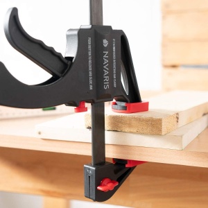 Set de menghine portabile profesionale Navaris, cu cleme de fixare ajustabila si presare, deschidere de 100-150 mm, forta de prindere 20-60 Kg, 4 bucati - Img 6