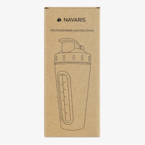 Shaker pentru proteine din otel inoxidabil Navaris, 750 ml, Gold, 52703.2.27 - Img 4