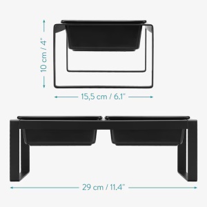Statie de alimentare pentru pisici Navaris, 250 ml, design modern, 60794.01 - Img 2