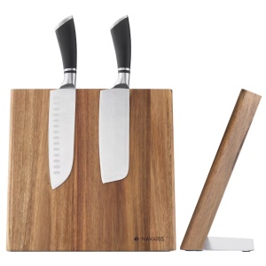 Suport magnetic pentru cutite din lemn de salcam, 27.7 x 27.5 cm, 47366.01 - Img 2