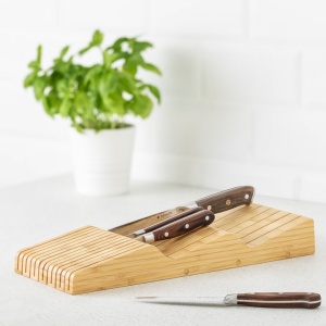 Suport tacamuri Navaris din bambus, 40x15x5 cm, pentru 13 cutite, 54667.01 - Img 4