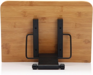 Suport tip stand pentru carti cu retete, H&S, din bambus, reglabil, 34 x 1.1 x 24 cm - Img 7