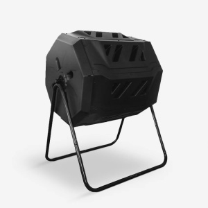 Compostiera rotativa Abacus, 160 L, cu 2 compartimente, pentru gradina