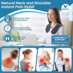 Compresa Termica Cervicala, Medcosa, Cald/Rece, Reutilizabila, Acoperire 360, reduce Durerile, Inflamatiile si Umflaturile - Img 5
