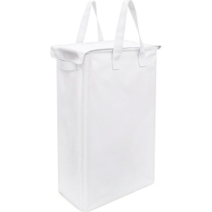 Cos rufe pliabil Belle Vous. cu capac, 58L, material 600D Oxford strat dublu, manere transport, 40 x 65 cm, alb