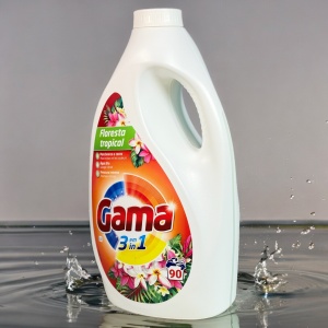 Detergent de rufe lichid Gama, Flori Tropicale, 3in1, Concentrat, 4.050 l, 90 spalari