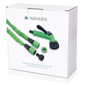 Furtun de gradina extensibil de 30 m Navaris, pistol de pulverizare cu 7 modele, 47275.3 - Img 4