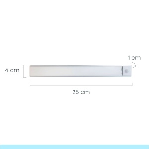 Lampa led inteligenta cu senzor de miscare wireless si reincarcare prin USB, Orange Donkey, pentru dressing, dulap de bucatarie, baie, hol, scari – 25 cm, 4K, lumina rece - Img 2