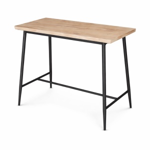 Masa Kiwari® Aven, MDF si metal, 115x65x108 cm, modern, Negru/Stejar