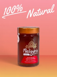 Miere cretana premium de padure, stejar si castan, 450 g, Meligyris, 100% natural - Img 3