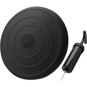 Perna pentru echilibru Everest Fitness, ortopedica, gonflabila, cu pompa, Ø33 cm, Negru