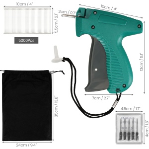 Pistol de etichetare Belle Vous, set complet, 5000 pini 55 mm, 5 ace 20 mm, verde, 10x13cm - Img 5