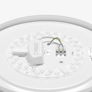 Plafoniera LED Navaris, 22W, temperatura reglabila, abajur textil, diametru 40cm, Alb - Img 4