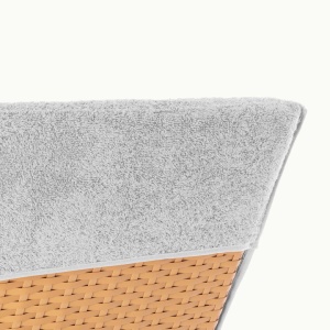 Prosop pentru sezlong Jemidi, 75 x 200 cm, Gri, Bumbac organic, 54941.25 - Img 7
