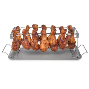 Raft pentru aripioare si pulpe Navaris, 42.7x16.6x15 cm, otel inoxidabil, 43682