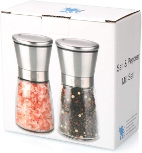 Set 2 rasnite H&S, sare/piper, inox/sticla, 14.5x7.7 cm - Img 5