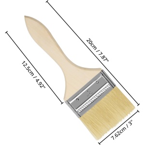 Set 24 de pensule Kurtzy, 20 x 7.62 cm, multifunctionale, pensule profesionale pentru vopsit si lacuit, maner din lemn, Maro - Img 7