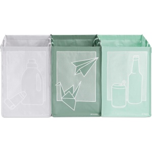 Set 3 saci reciclare Navaris, impermeabili, reutilizabili, 30x30x43cm, multicolor - Img 2