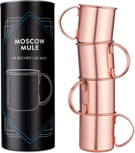 Set 4 Cani Moscow Mule, 475 ml, Navaris, 46859.02.04