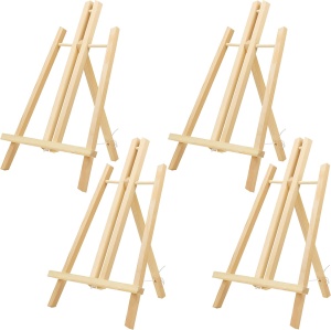 Set 4 sevalete din lemn Belle Vous, 40cm inaltime, pentru panza 23x30cm, pliabile