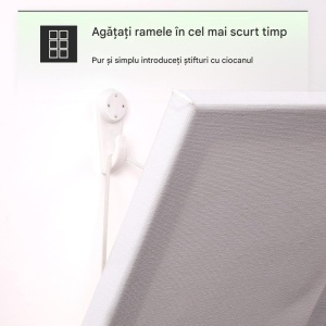 Set agatatoare pentru tablouri, H&S, 53 de piese, din PVC, diverse modele, Alb - Img 6