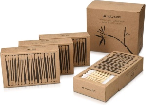 Set Betisoare de urechi din bumbac si bambus, reciclabile, biodegradabile, ecologice, 800 buc